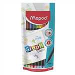 روان نویس نوک نمدی 12 رنگ پک ایستاده - MAPED - GRAPH PEPS